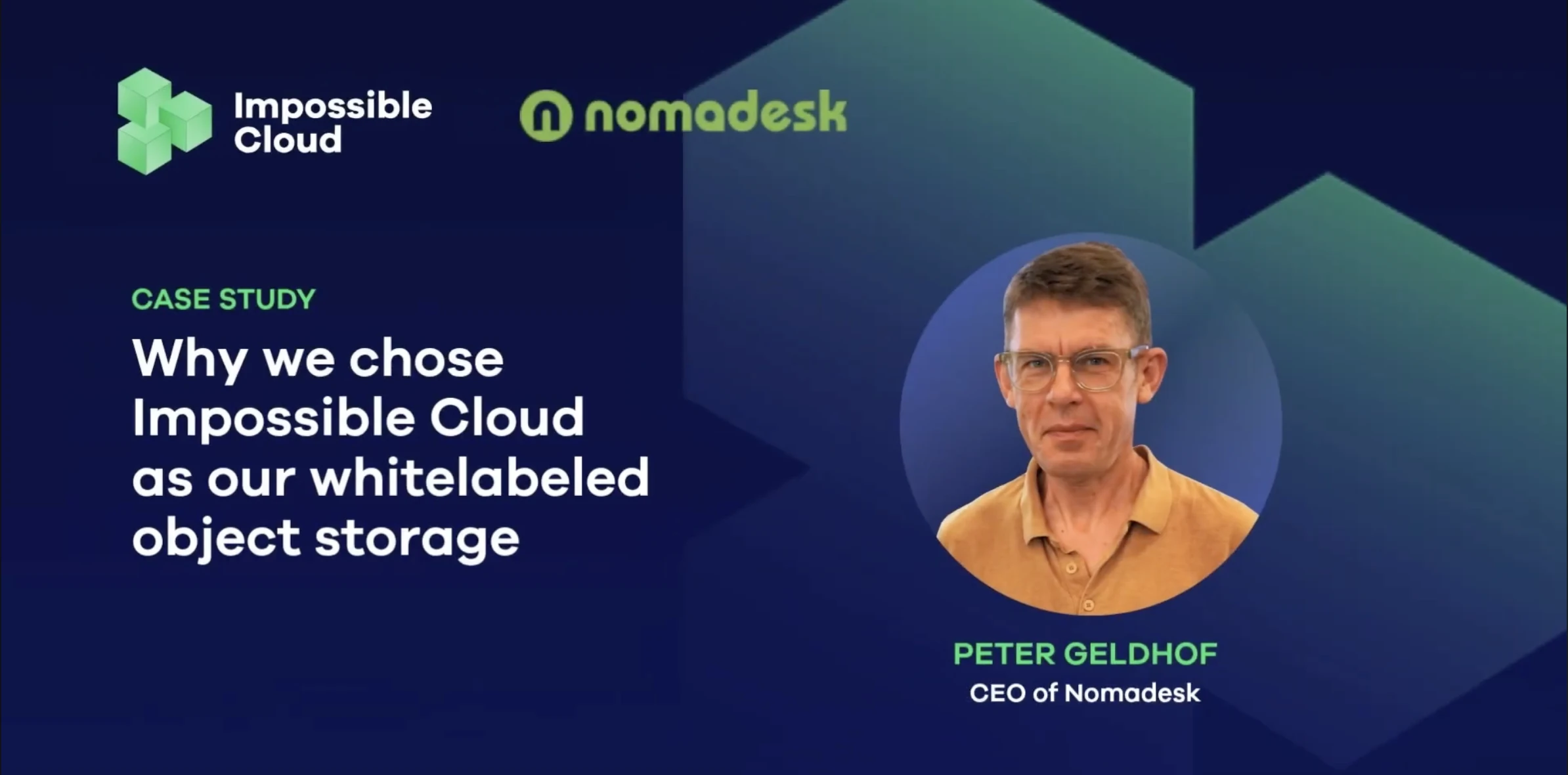 Title card of the Nomadesk customer case study video
